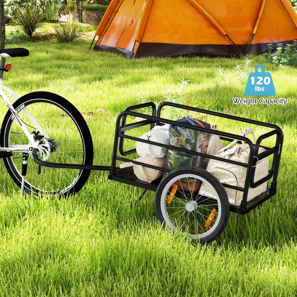 Cykeltrailer, 145,5x61x58 cm, Sort Blå