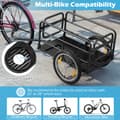 Miniatyrbillede 7 af 8: Cykeltrailer, 145,5x61x58 cm, Sort Blå