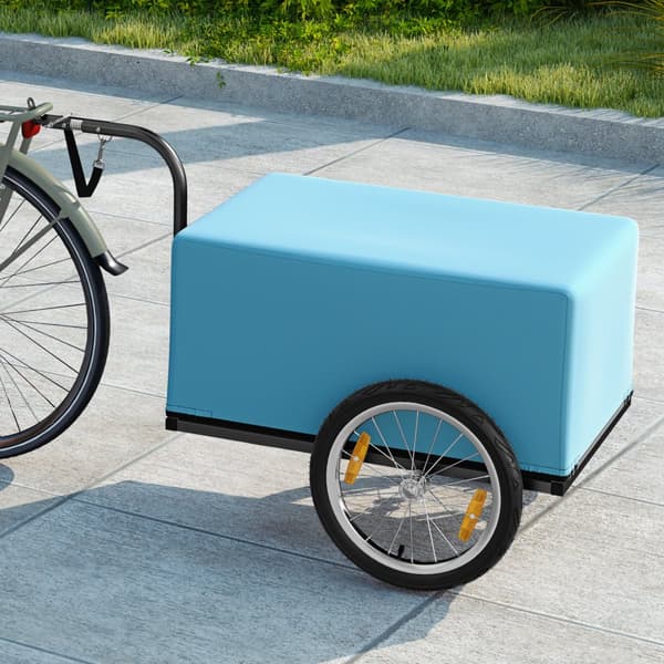 Cykeltrailer, 145,5x61x58 cm, Sort Blå