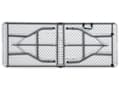 Miniatyrbilde 11 av 11: 4-seters Hagespisesett Hvitt Syntetisk Materiale 180 x 74 cm Bord og 4 Sammenleggbare Stoler med Metallben