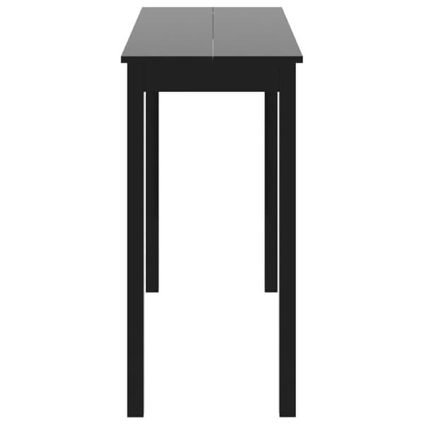 vidaXL Barbord MDF svart 115x55x107 cm