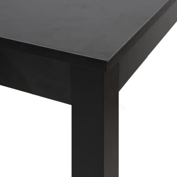 vidaXL Barbord MDF svart 115x55x107 cm