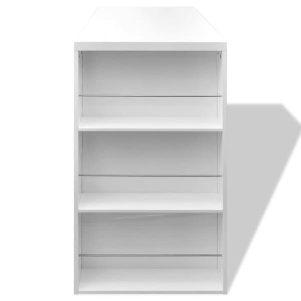 vidaXL barbord med vinreol MDF højglans hvid