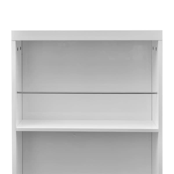 vidaXL barbord med vinreol MDF højglans hvid