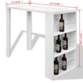 Miniatyrbillede 6 af 8: vidaXL barbord med vinreol MDF højglans hvid