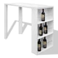Miniatyrbillede 2 af 8: vidaXL barbord med vinreol MDF højglans hvid