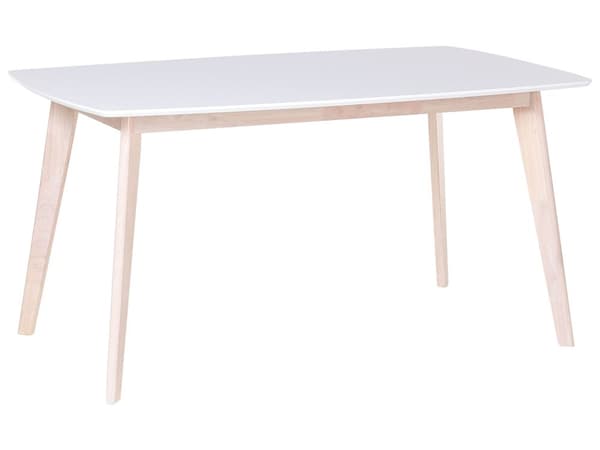Matbord Vit Träben 150 x 90 cm Rektangulär Skandinavisk Stil
