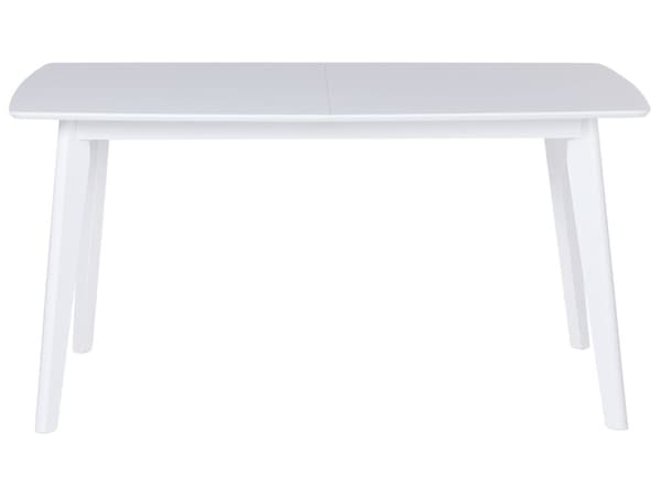 Ruokapöytä valkoinen 150/195 x 75 x 90 cm jatkettava 6 hengelle MDF-levy kumipuu