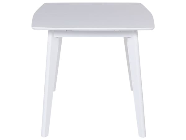 Ruokapöytä valkoinen 150/195 x 75 x 90 cm jatkettava 6 hengelle MDF-levy kumipuu