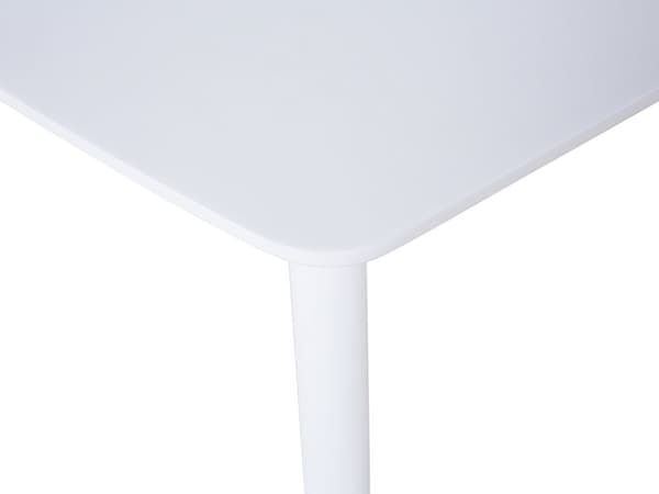Ruokapöytä valkoinen 150/195 x 75 x 90 cm jatkettava 6 hengelle MDF-levy kumipuu