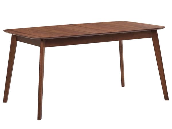 Ruokapöytä tumma puu 150 x 75 x 90 cm MDF-levy kumipuu 4 hengelle puuviilutettu matta