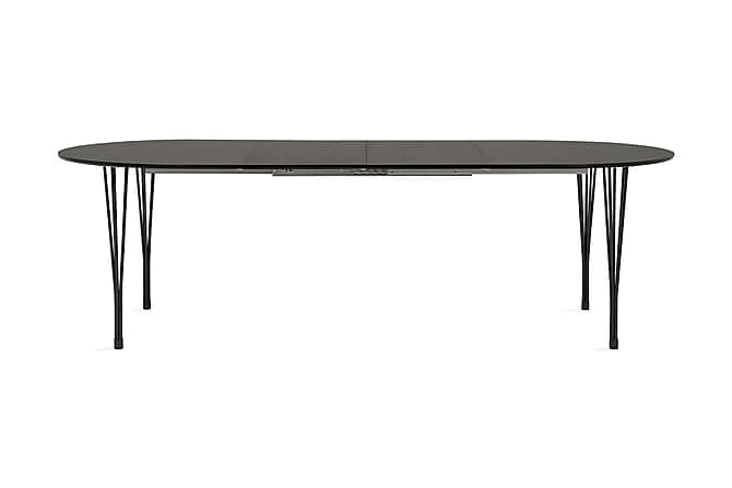 Tyson Udvideligt Spisebord 160 cm Oval Sort/Sort