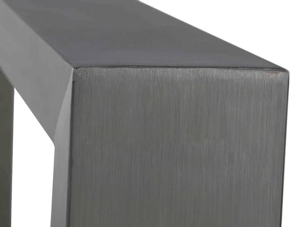 Ruokapöytä valkoinen 220 x 90 x 75 cm rosteriset jalat 8 hengelle MDF-levy