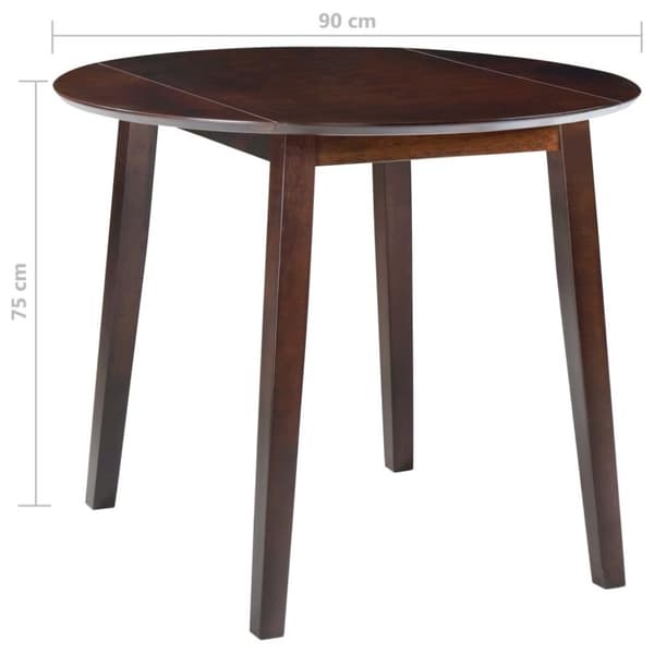 vidaXL klapbord rundt MDF brun