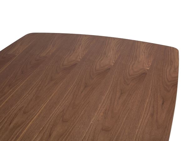 Matbord Mörk trä Faner 150 x 90 cm Rektangulär Traditionell Stil