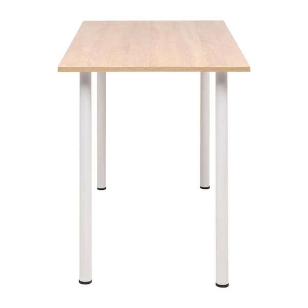 vidaXL spisebord 120x60x73 cm egetræsfarvet og hvid