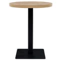 Miniatyrbilde 3 av 6: vidaXL Bistrobord MDF og stål rund 60x75 cm eikefarge