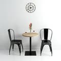 Miniatyrbilde 2 av 6: vidaXL Bistrobord MDF og stål rund 60x75 cm eikefarge