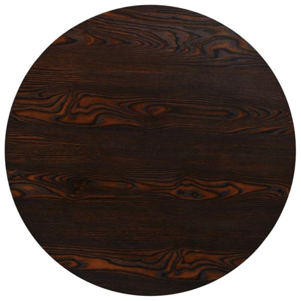 vidaXL bistrobord MDF og stål rund 80 x 75 cm mørk aske