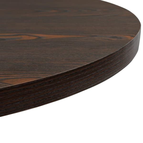 vidaXL bistrobord MDF og stål rund 80 x 75 cm mørk aske