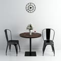 Miniatyrbillede 2 af 6: vidaXL bistrobord MDF og stål rund 80 x 75 cm mørk aske