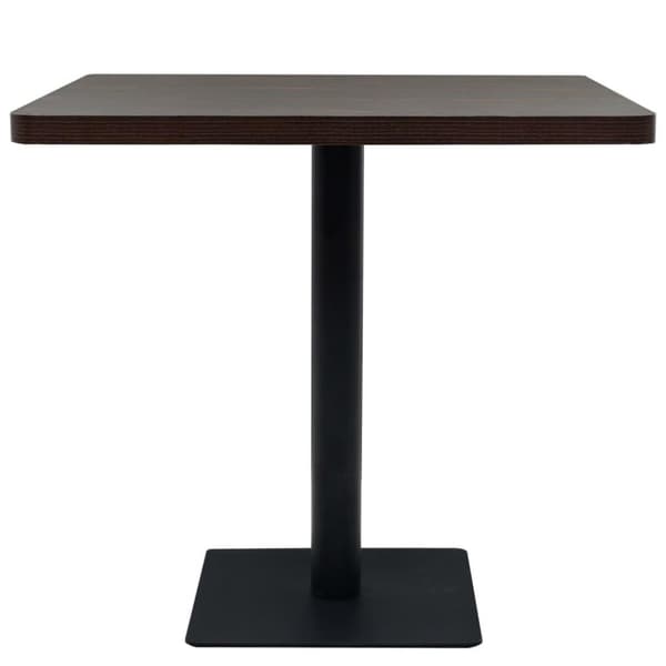 vidaXL bistrobord MDF og stål firkantet 80 x 80 x 75 cm mørk aske