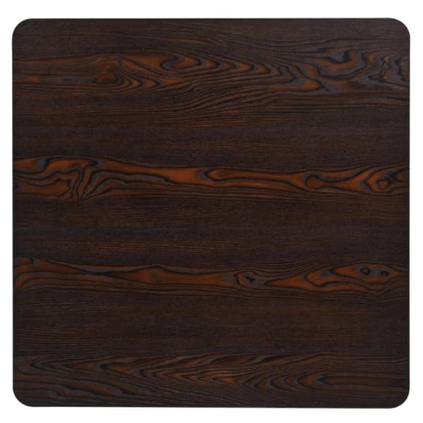 vidaXL bistrobord MDF og stål firkantet 80 x 80 x 75 cm mørk aske