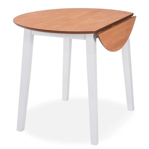 vidaXL Klaffbord runt MDF vit