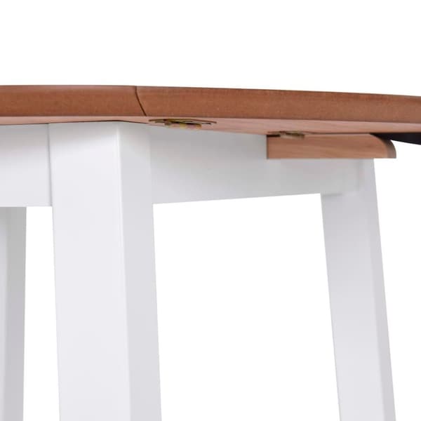 vidaXL Klaffbord runt MDF vit