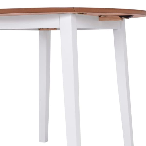 vidaXL Klaffbord runt MDF vit