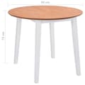 Miniatyrbild 8 av 8: vidaXL Klaffbord runt MDF vit