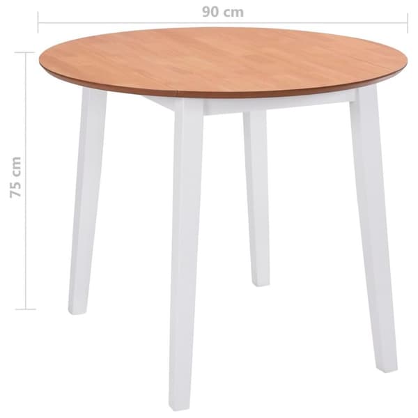 vidaXL Klaffbord runt MDF vit