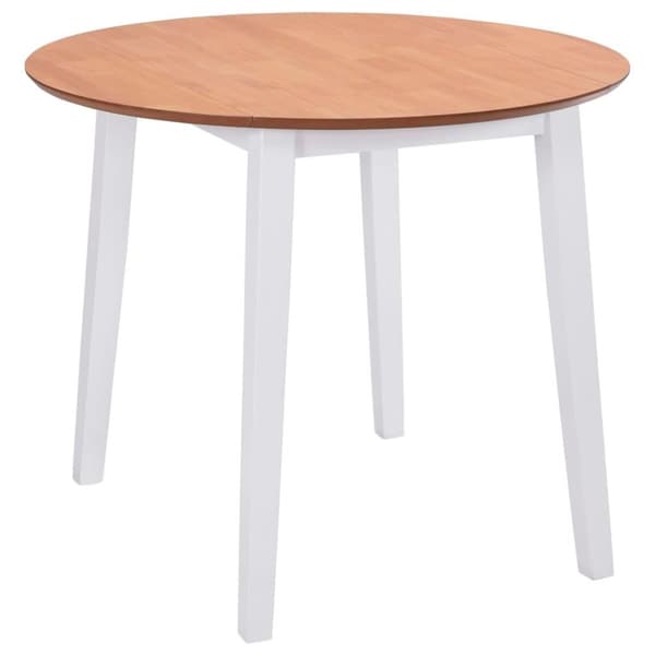 vidaXL Klaffbord runt MDF vit