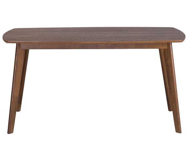Ruokapöytä tumma 150 x 75 x 90 cm kumipuu suorakulmainen 4 hengelle perinteinen