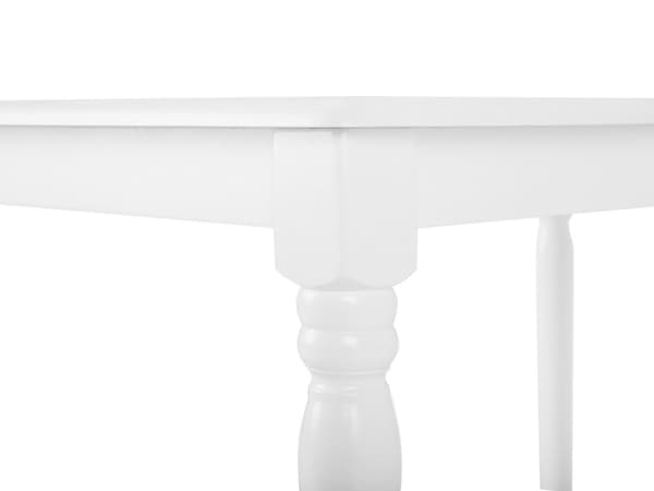Hvidt Køkken Spisebord med Træben Rektangulært 180 x 90 cm Vintage Stil Moderne Stil