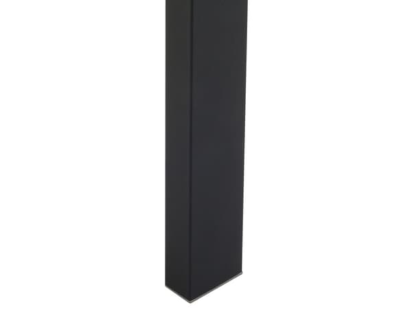 Spisebord Hvid Blank MDF med Sort Stålben 220 x 90 cm 8 Personer Lang Moderne Genbrugstræ Spisestuemøbel Højglans Køkken Indretning Dekor