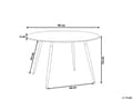 Miniatyrbillede 3 af 6: Spisebord Sort og Lyst Træ 90 cm 4 Personers Dekorativ Rundt Sildebens Kaffebord Skandinavisk Minimalistisk Køkken Stue Indretning Design
