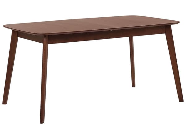 Udtrækkeligt Mørkt Træ Spisebord 150 - 120 x 90 cm Rektangulær Retro Stil