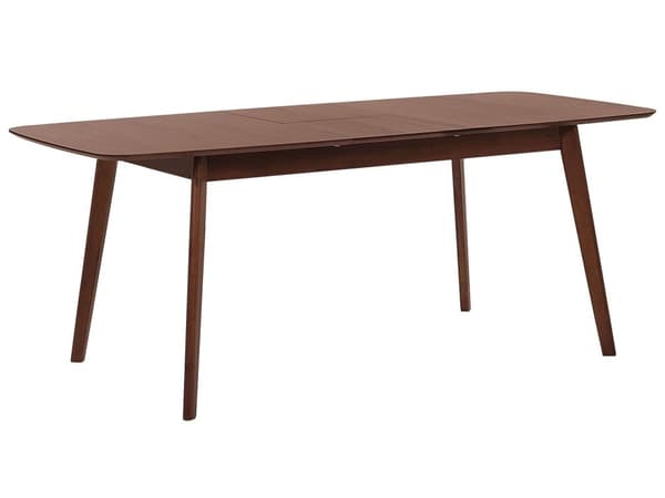 Udtrækkeligt Mørkt Træ Spisebord 150 - 120 x 90 cm Rektangulær Retro Stil