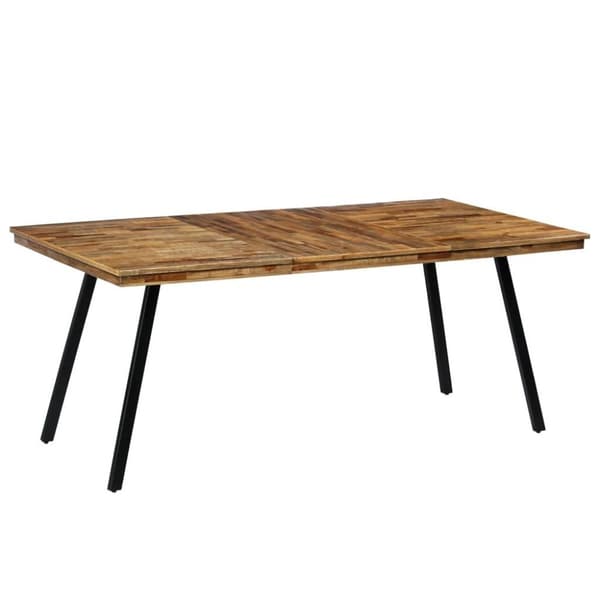 vidaXL spisebord i genanvendt teak og stål 180 x 90 x 76 cm