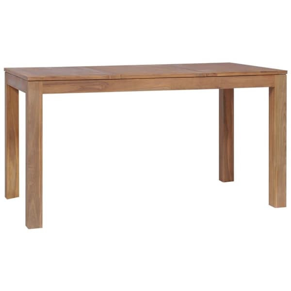 vidaXL spisebord 140x70x76 cm massivt teaktræ naturlig finish