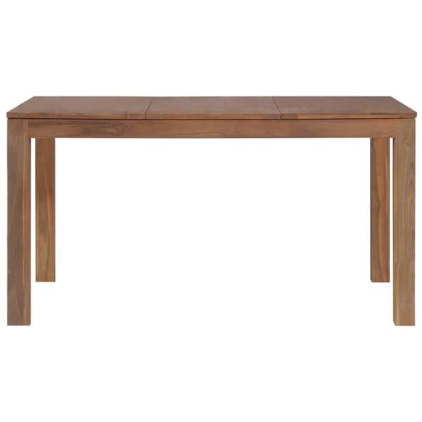 vidaXL spisebord 140x70x76 cm massivt teaktræ naturlig finish