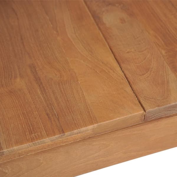 vidaXL spisebord 140x70x76 cm massivt teaktræ naturlig finish