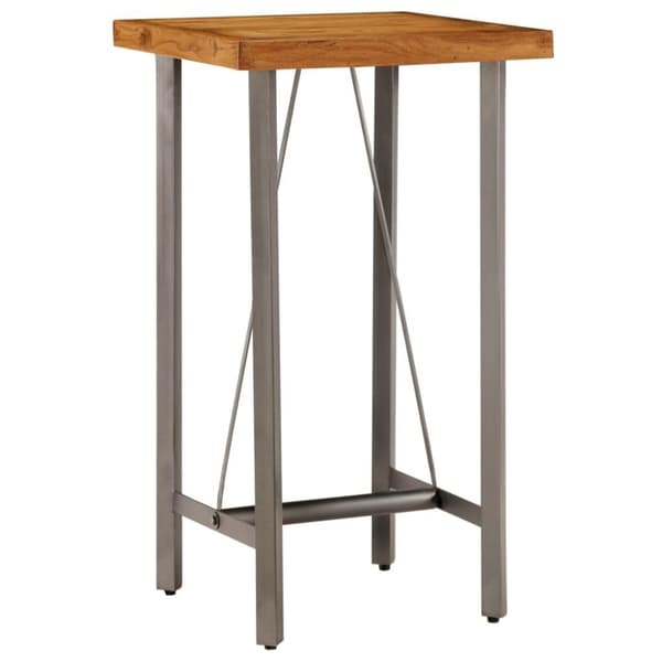 vidaXL Barbord massiv återvunnen teak 60x60x107 cm