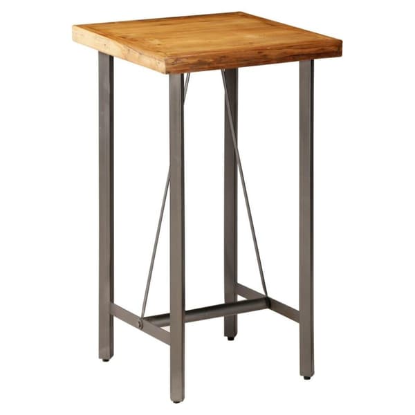 vidaXL Barbord massiv återvunnen teak 60x60x107 cm