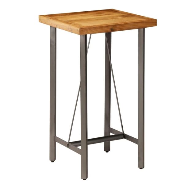 vidaXL Barbord massiv återvunnen teak 60x60x107 cm