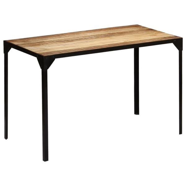 vidaXL Spisebord heltre mango og stål 120 cm