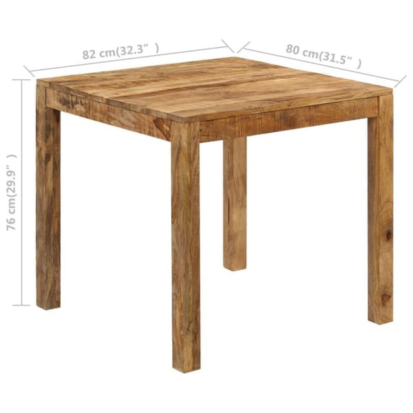 vidaXL Spisebord heltre mango 82x80x76 cm