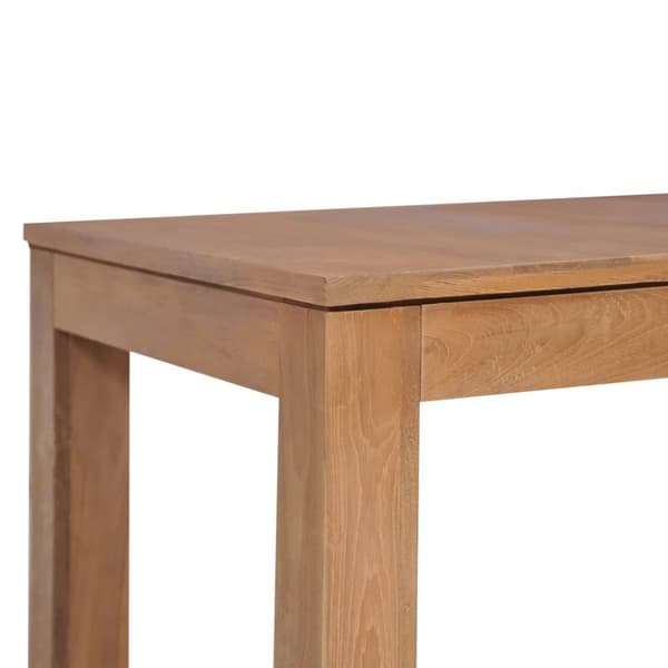 vidaXL Matbord i massiv teak med naturlig finish 140x70x76 cm