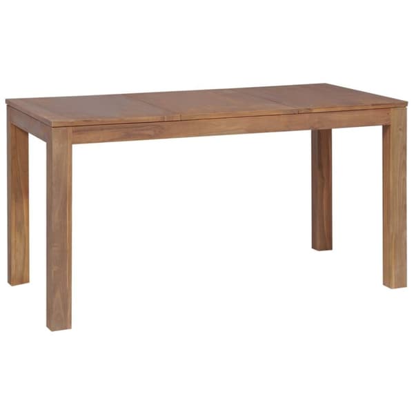 vidaXL Matbord i massiv teak med naturlig finish 140x70x76 cm